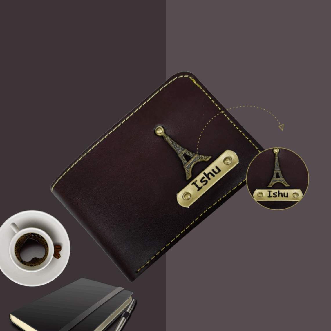 Personalised Faux Leather Name Wallet