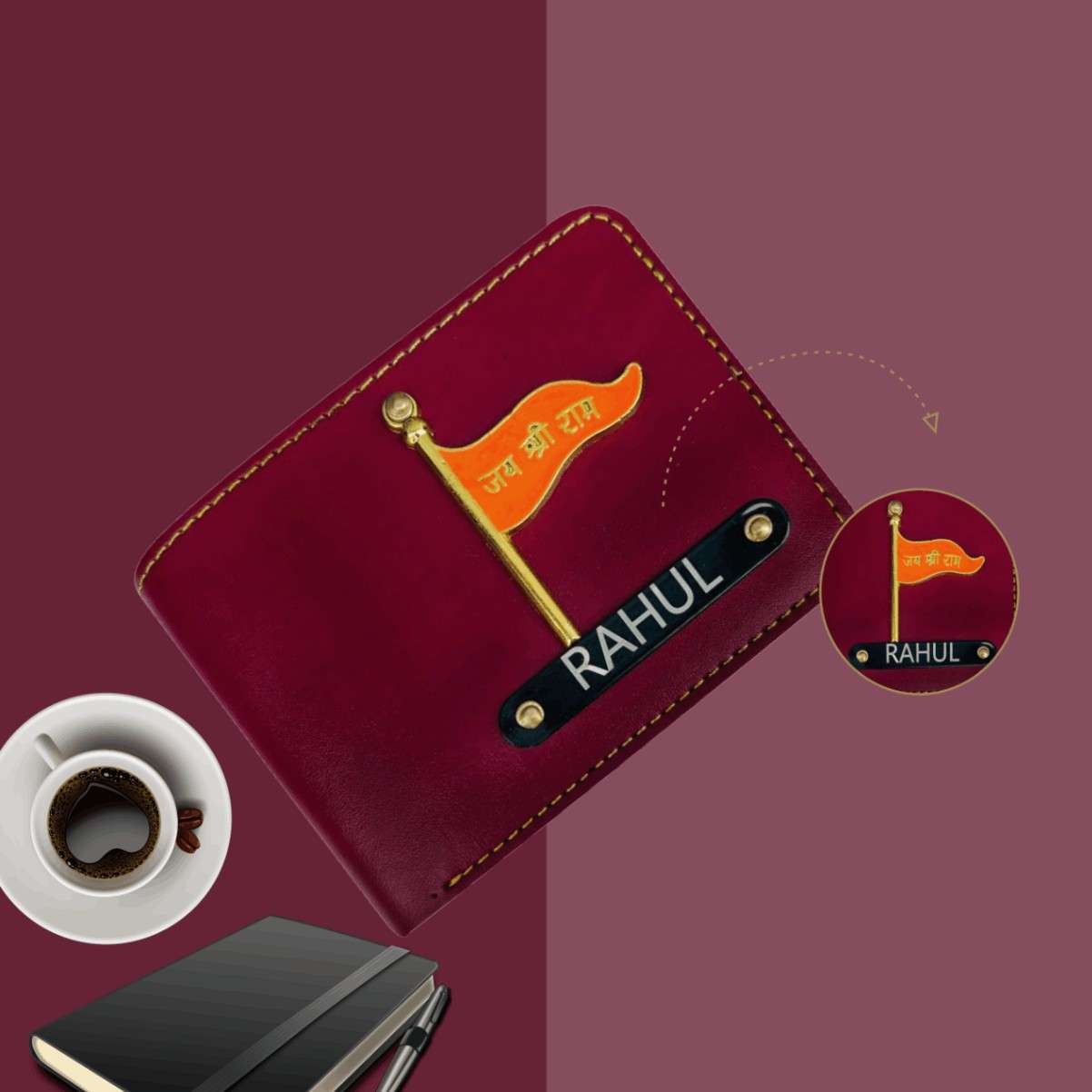 Personalised Faux Leather Name Wallet