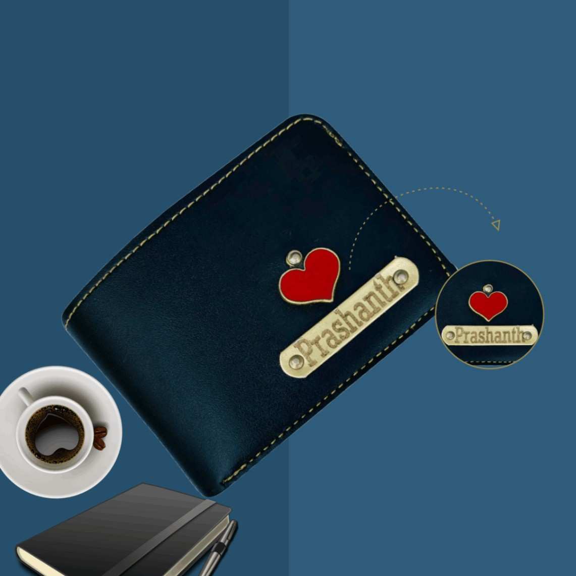 Personalised Faux Leather Name Wallet