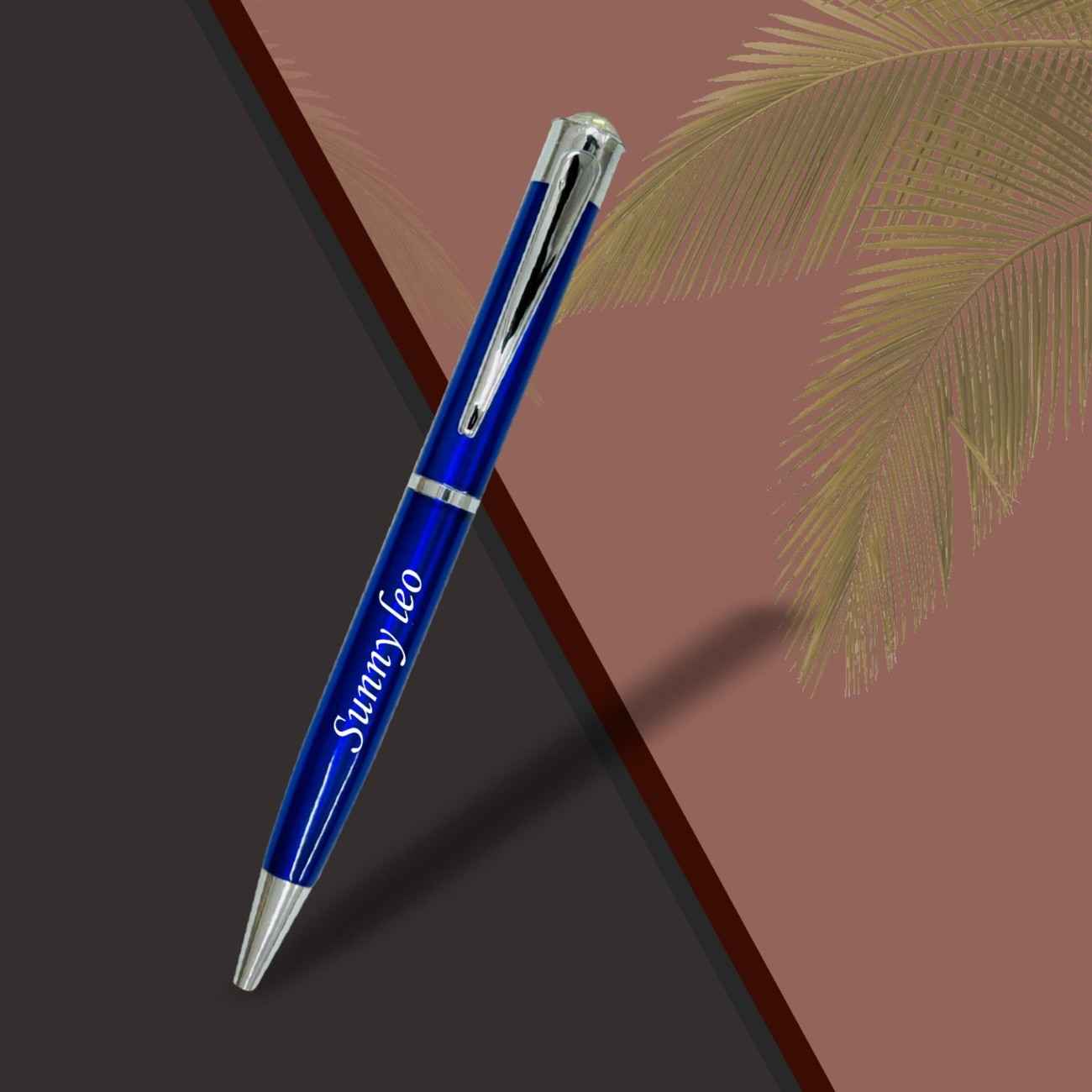 Personalized Blue Diamond Pen