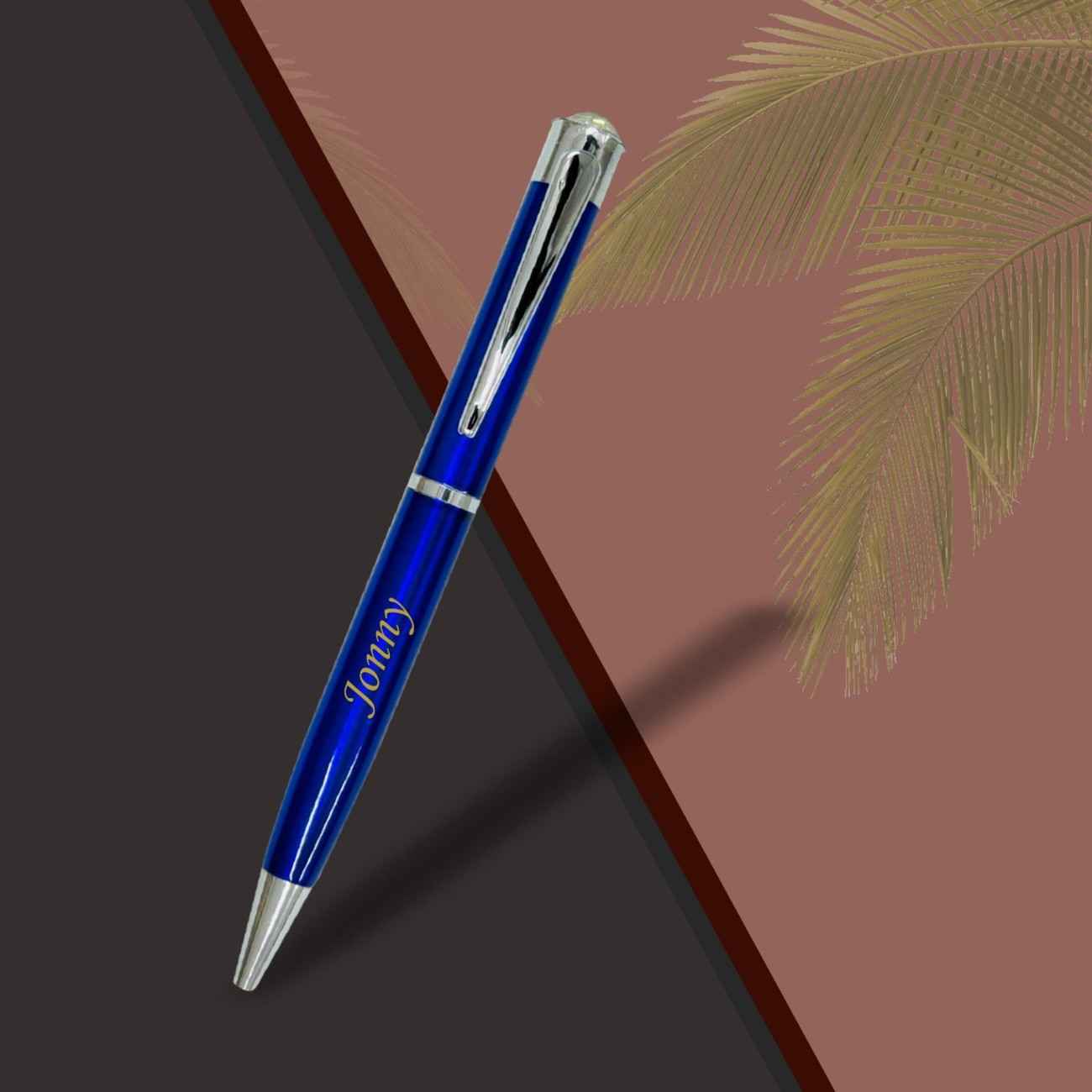 Personalized Blue Diamond Pen