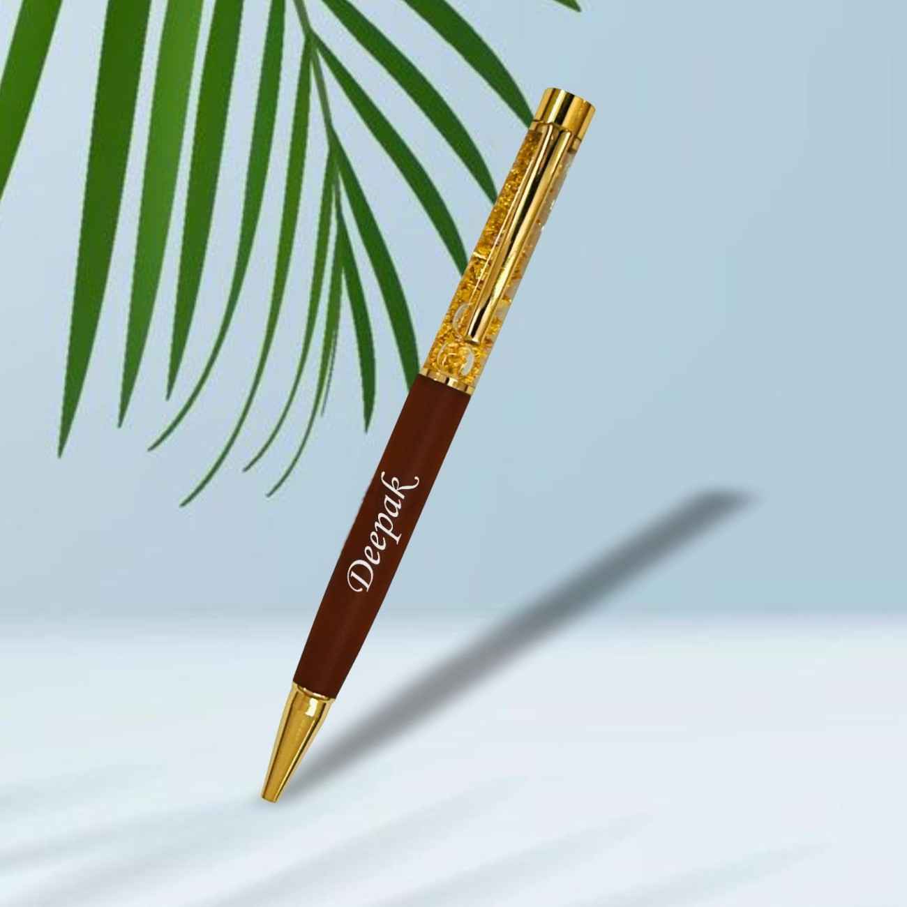 Personalized Gold Crystal Pen