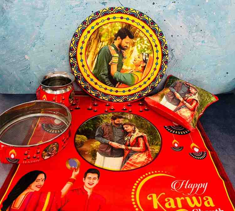 Premium Quality Customized Special Karwa Thaali Set for Karvachauth Festival