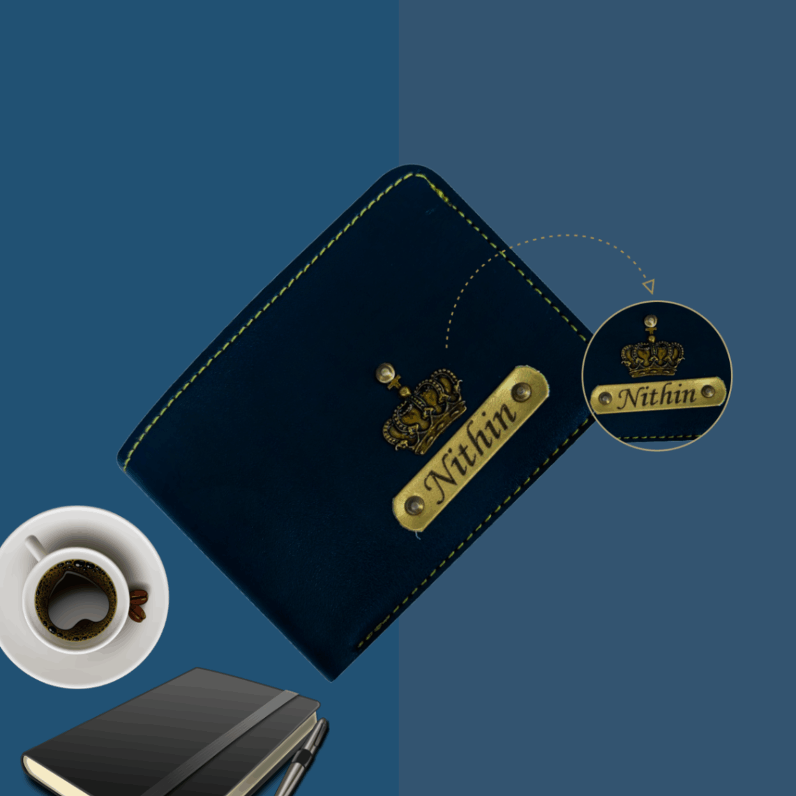 Customized Wallet With Name & Charm
