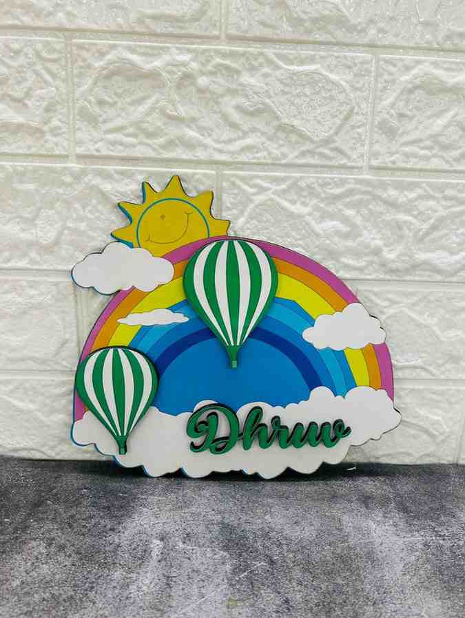 3D Rainbow Theme Nameplate