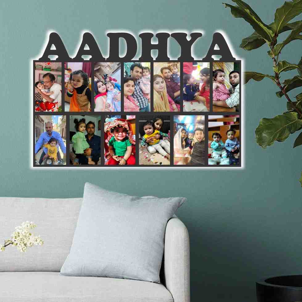 Customized Collage Photo Frame With Name