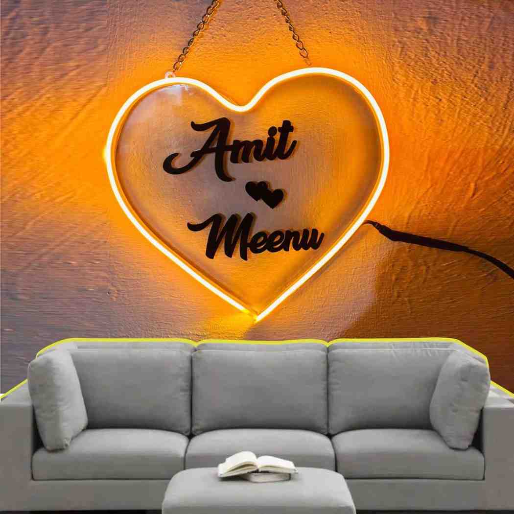 Heart Neon Name Light