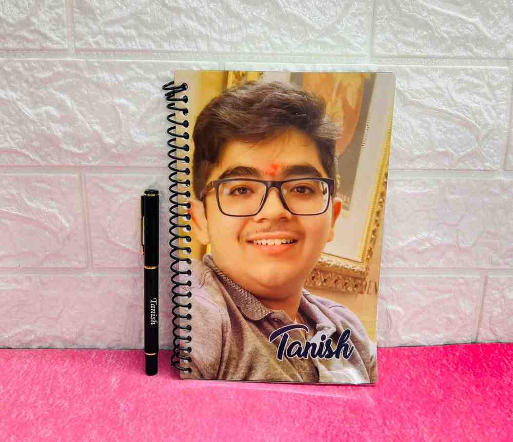 Customized Photo Notebook With Name Pen