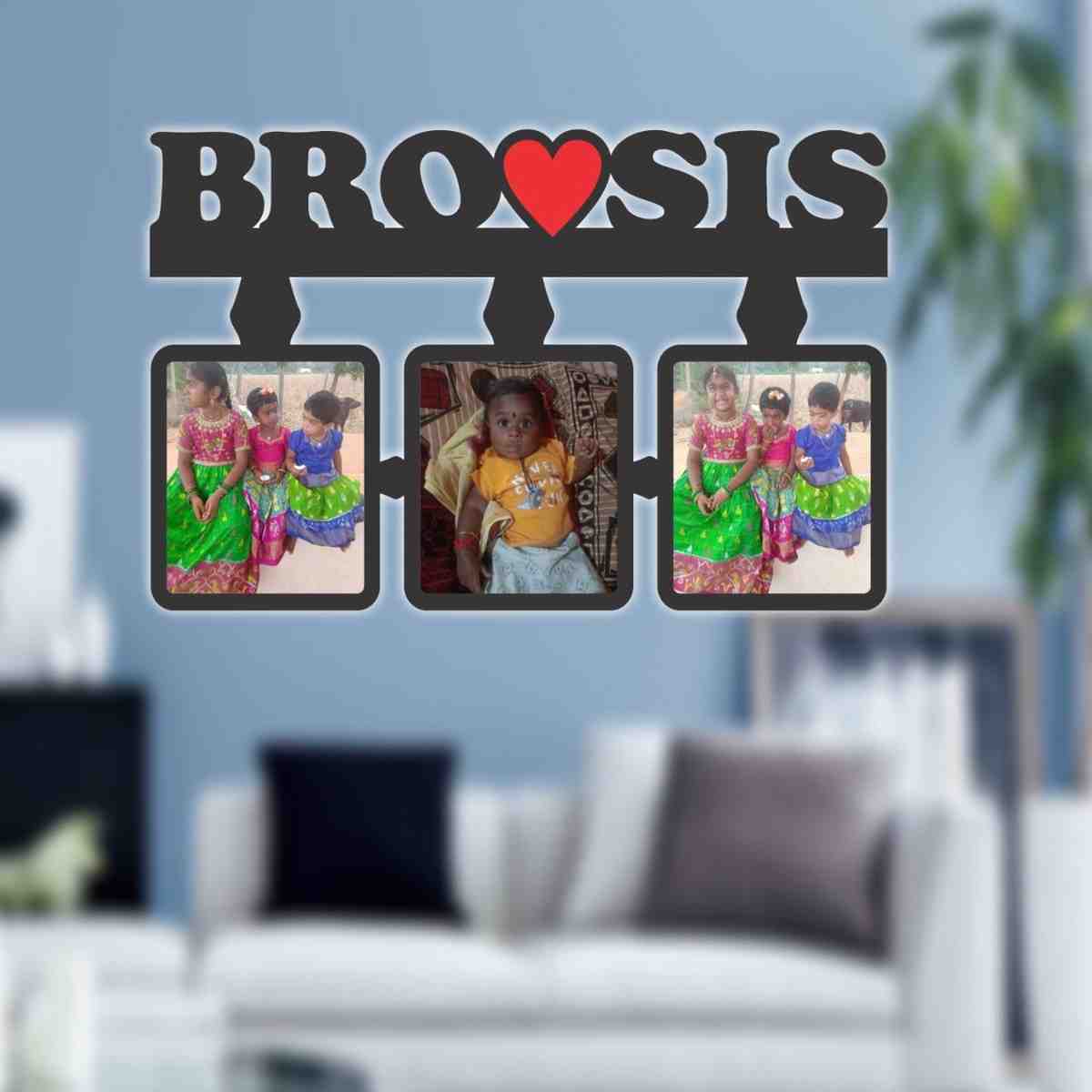 Bro Sis Personalized Photo Frame