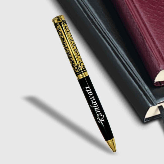 Black Jari Name Pen
