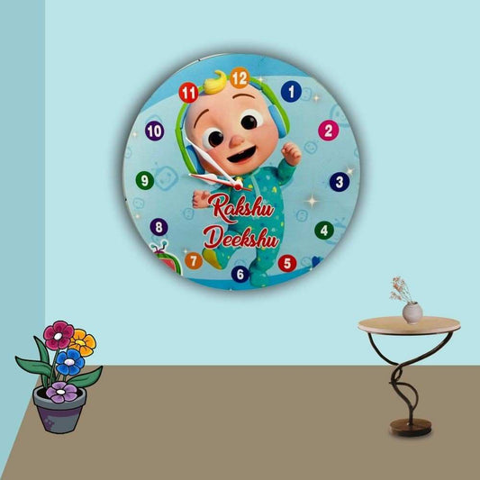Cocomelon Name Wall Clock