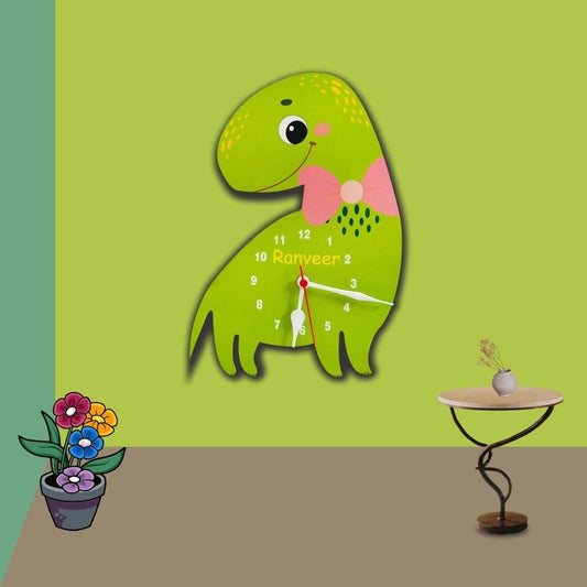 Dino Name Wall Clock