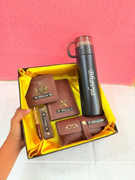 Men’s Premium Combo – Wallet | Pen | Keychain | Eyewear | Name Bottle