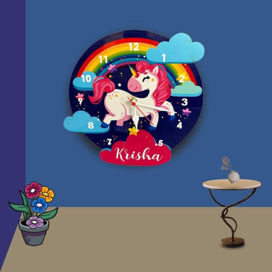 Unicorn Name Wall Clock