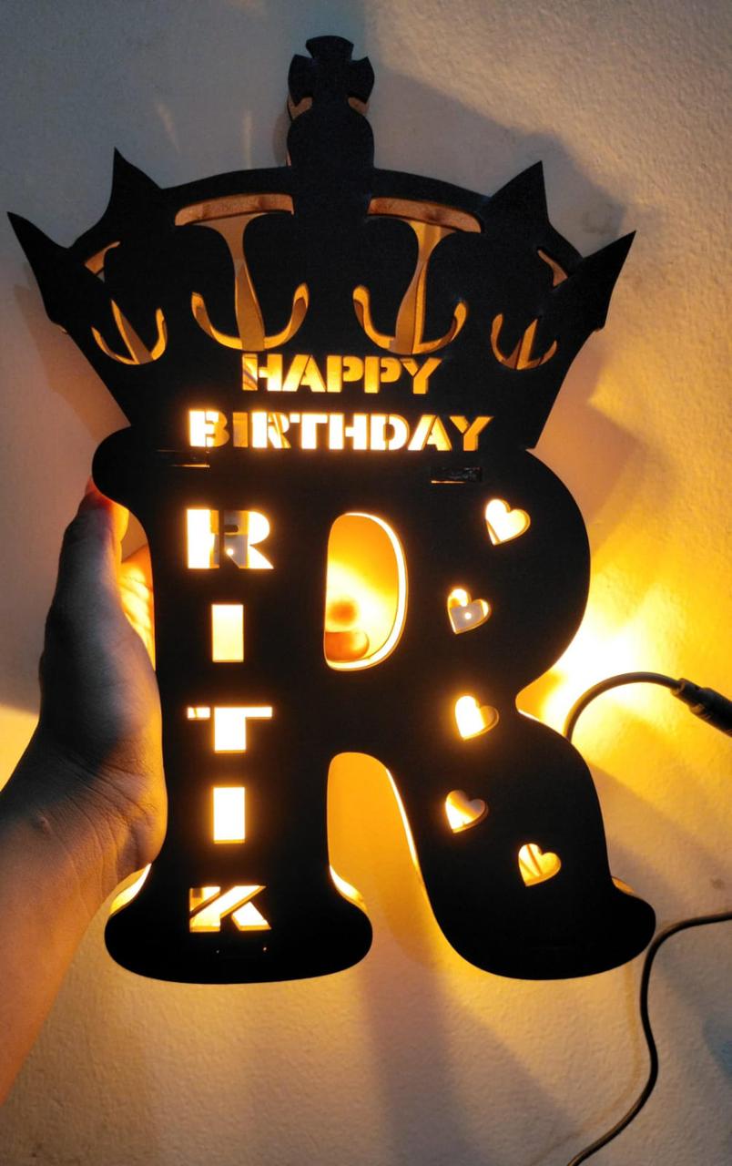 Personalised Alphabet LED Frame