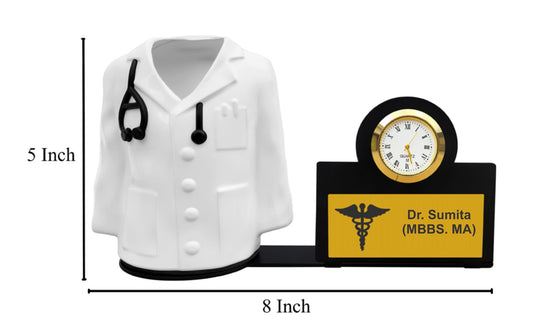 Doctor Pen Stand With Clock